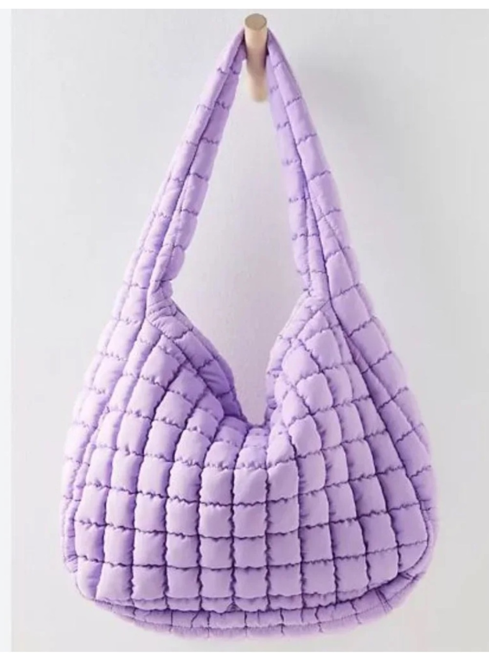 Free People Movement womans Quilted Shoulder Hobo Bag - Lavender